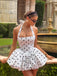 White 1960s Polka Dots Halter Tutu Dress - vintage dress, retro fashion, pure white