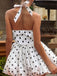 White 1960s Polka Dots Halter Tutu Dress - vintage dress, retro fashion, pure white