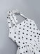 White 1960s Polka Dots Halter Tutu Dress - vintage dress, retro fashion, pure white
