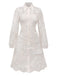 White 1960s Solid Pure Cotton Lace Dress - vintage dress, retro fashion, pure white