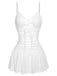 She's wearing White 1960s Spaghetti Strap One-Piece Swimsuit and the whole beach remembers the 1960s