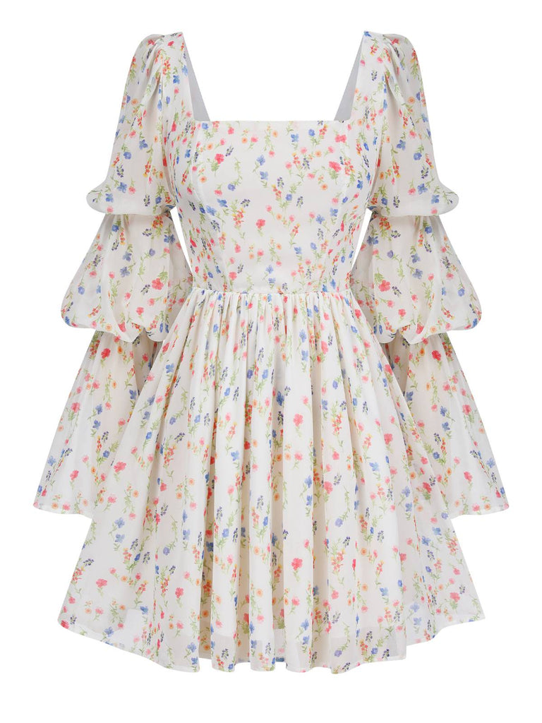 1960s Square Neck Puff Ditsy | 1960s | vintage dress, retro fashion