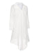 White 1970s Solid Sheer Long Sleeve Shirt, vintage fashion, retro style - perfect for women who love vintage and retro fashion