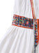 White 1970s V-Neck Sleeveless Boho Mini Dress 4