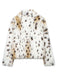 White 1980s Reindeer Print Faux Fur Jacket - vintage fashion, retro style, pure white