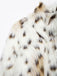 White 1980s Reindeer Print Faux Fur Jacket - vintage fashion, retro style, pure white