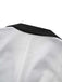 White & Black 1940s Deep V-Neck Notched Button Dress - vintage dress, retro fashion, classic black