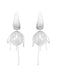 White Copper Pearl Tassel Drop Earrings - vintage fashion, retro style, classic elegance for vintage lovers