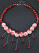 White Halloween Blood Gothic Necklace, vintage fashion, retro style - perfect for women who love vintage and retro fashion