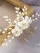 White Pearl Crystal Floral Hair Accessories - vintage fashion, retro style for vintage lovers