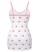 White & Pink 1950s Strawberry Pleated Swimsuit, vintage swimsuit, pin-up swimwear - perfect for women who love vintage and retro fashion