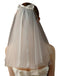 White Vintage Bow Wedding Bridal Veil - vintage fashion, retro style, pure white