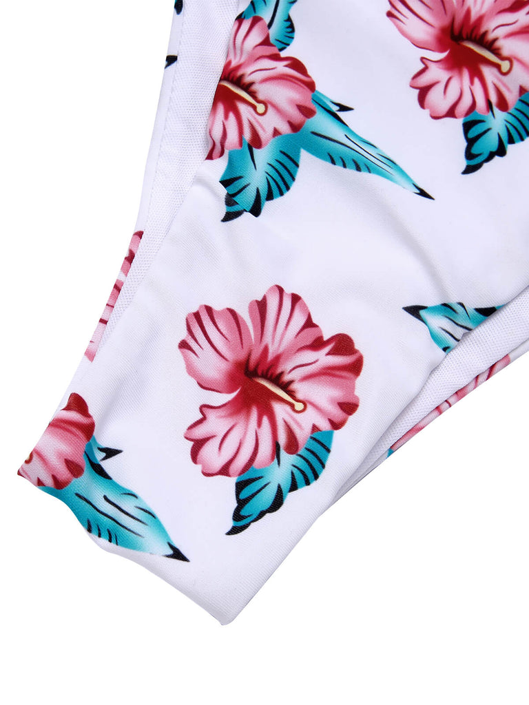 Wine Red 1930s Floral Bikini Set & Cover-Up — because 1930s glamour never goes out of style
