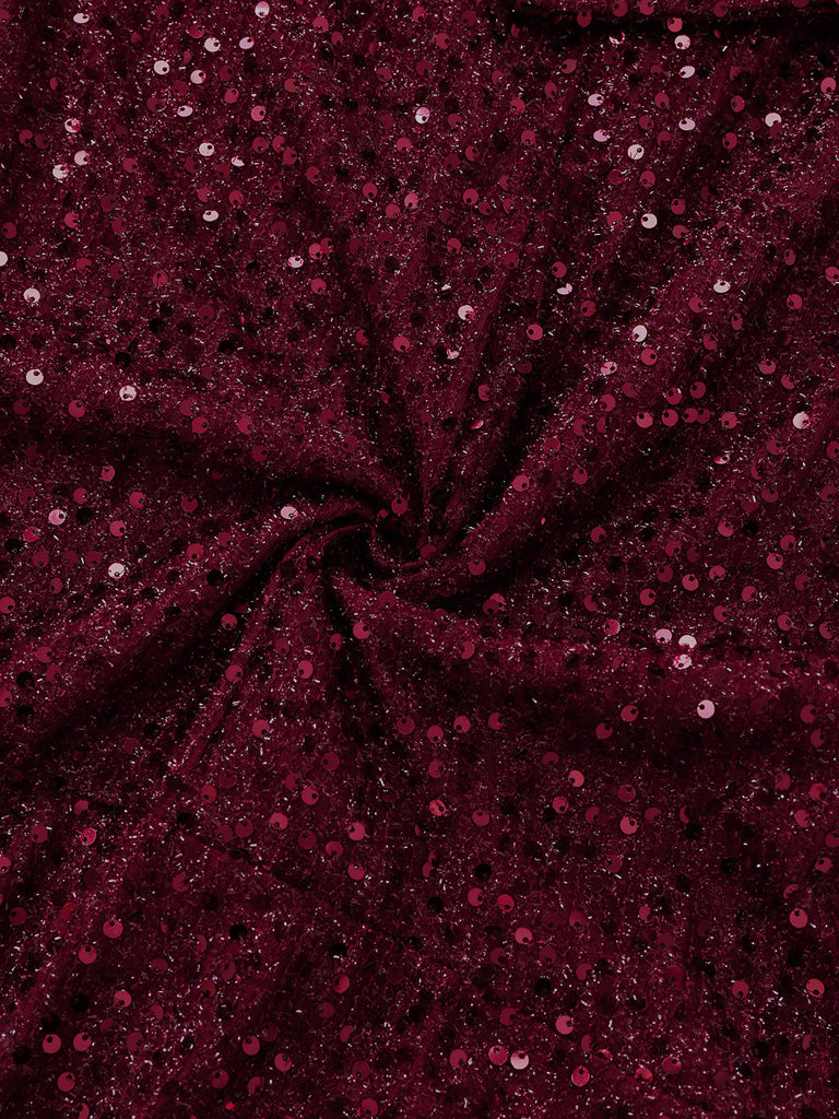 Wine Red 1930s Sequin Bow Maxi Mermaid Dress - vintage dress, retro fashion, elegant red
