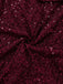 Wine Red 1930s Sequin Bow Maxi Mermaid Dress - vintage dress, retro fashion, elegant red