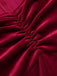 Wine Red 1940s Solid Velvet Puff Dress, vintage dress, retro fashion - perfect for women who love vintage and retro fashion