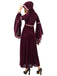 Wine Red 1940s Velvet Bat Sleeves Hooded Dress: where 1940s romance meets her modern spirit