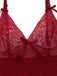 Wine Red 1950s Strap Lace Bow Nightgown - vintage nightgown, retro sleepwear, elegant red
