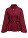 Wine Red 1960s Solid Belted Cloak Coat, vintage coat, retro outerwear - perfect for women who love vintage and retro fashion