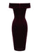 Wine Red 1960s Velvet Bodycon Dress — vintage elegance for the modern woman