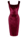 Wine Red 1960s Velvet Elk Bow Dress, vintage dress, retro fashion - perfect for women who love vintage and retro fashion