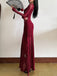 Wine Red 1970s Sheer Mesh Ruffle Maxi Dress - vintage dress, retro fashion, elegant red