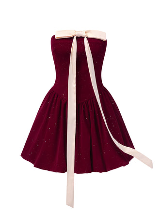 1980s Bow Glitter Tube Top | 1980s | vintage dress, retro fashion