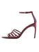 Wine Red Vintage Pointed Toe High Heel Sandals - vintage shoes, retro heels for vintage lovers