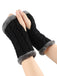 Winter Faux Fur Trim Knit Fingerless Gloves - vintage fashion, retro style