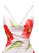 Y2K Slip Cowl Neck Floral Backless Dress - vintage dress, retro fashion