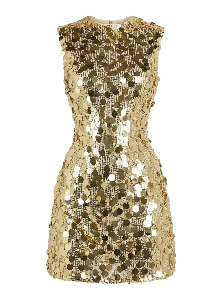 Y2k Sequin Disco Sleeveless Party Dress - vintage dress, retro fashion