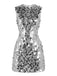 Y2k Sequin Disco Sleeveless Party Dress - vintage dress, retro fashion