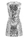 Y2k Sequin Disco Sleeveless Party Dress - vintage dress, retro fashion