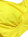 She's wearing Yellow 1940s Ruffles Floral Swimsuit and the whole beach remembers the 1940s