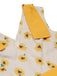 Yellow 1940s V-Neck Sunflower Patchwork Jumpsuit, vintage romper, retro jumpsuit - perfect for women who love vintage and retro fashion