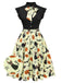 Yellow 1950s Halloween Bow Lapel Dress, vintage dress, retro fashion, rockabilly, pin-up fashion - perfect for women who love vintage and retro fashion