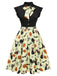 Yellow 1950s Halloween Bow Lapel Dress, vintage dress, retro fashion, rockabilly, pin-up fashion - perfect for women who love vintage and retro fashion