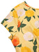 She slips into this Yellow 1950s Hydrangea Floral Ruched Dress and suddenly it's a 1950s daydream