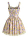 Yellow 1950s Lace Floral Patchwork Mini Dress, vintage dress, retro fashion, rockabilly, pin-up fashion - perfect for women who love vintage and retro fashion