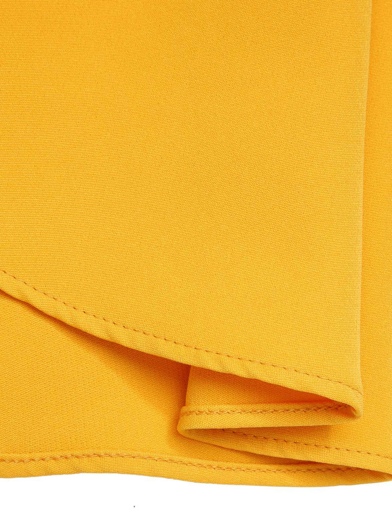 Yellow 1950s Polka Dots Button Dress: where 1950s romance meets her modern spirit