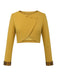 Yellow 1950s Solid Button Short Coat, vintage coat, retro outerwear - perfect for women who love vintage and retro fashion