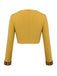 Yellow 1950s Solid Button Short Coat, vintage coat, retro outerwear - perfect for women who love vintage and retro fashion