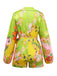 Yellow 1960s Floral Deep V-Neck Long Sleeves Romper - vintage jumpsuit, retro fashion