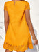 This Yellow 1960s Hollow A-Line Solid Dress wraps her in 1960s elegance, one twirl at a time