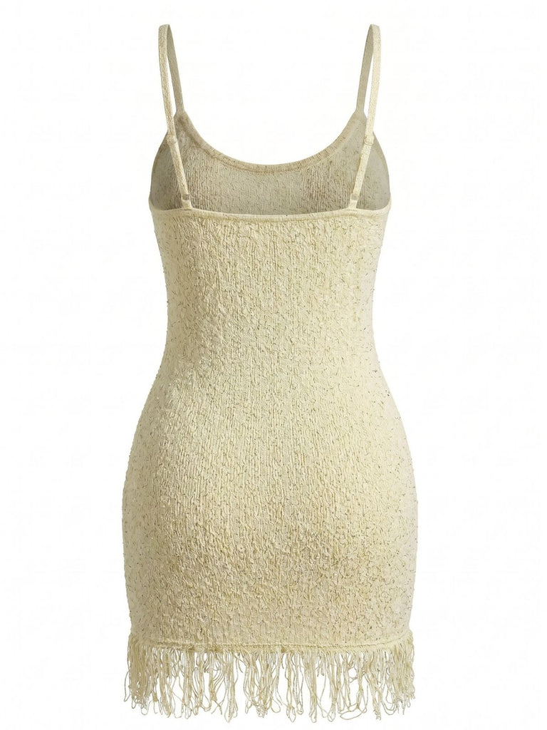 Yellow 1960s Knit Pearl Cover-Up 5