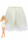 Yellow 1970s High Waist Lace Satin Shorts - vintage fashion, retro style, classic elegance for vintage lovers
