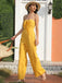 Yellow 1970s Strapless Bow Solid Jumpsuit - vintage jumpsuit, retro fashion