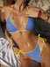 Yellow 1980s Colorblock Suspender Vintage Bikini, vintage swimsuit, pin-up swimwear - perfect for women who love vintage and retro fashion