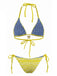 Yellow 1980s Colorblock Suspender Vintage Bikini, vintage swimsuit, pin-up swimwear - perfect for women who love vintage and retro fashion
