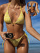 Yellow 1980s Colorblock Suspender Vintage Bikini, vintage swimsuit, pin-up swimwear - perfect for women who love vintage and retro fashion